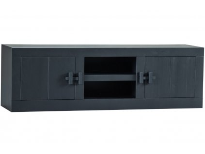 Besona fekete fenyő TV asztal 180 x 46 cm