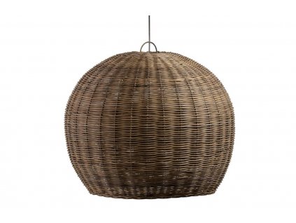 Barna szövésű rattan függőlámpa Leland 120 cm