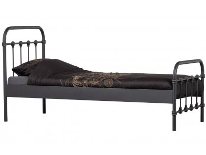 Messie fekete fém ágy 90 x 200 cm