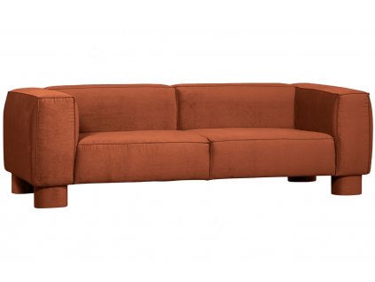 Merro narancssárga bársony háromszemélyes kanapé 240 cm