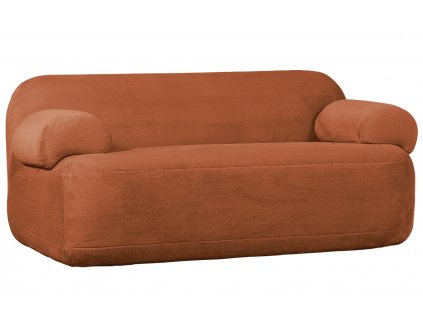 Narancssárga szövet kétüléses kanapé Kimi 183 cm