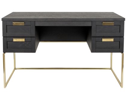 49044 orechovy pracovni stul woodman pimlico se zlatou podnozi 130 x 62 cm