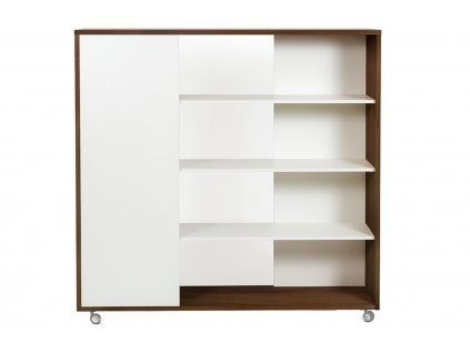 Fehér dió könyvespolc Woodman Adala II. 148 cm