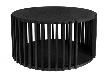 Fekete tölgy kerek dohányzóasztal Woodman Dob I. Ø 83 cm
