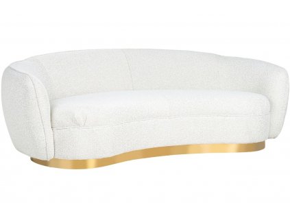Fehér szövet háromüléses kanapé Richmond Waylon 221 cm
