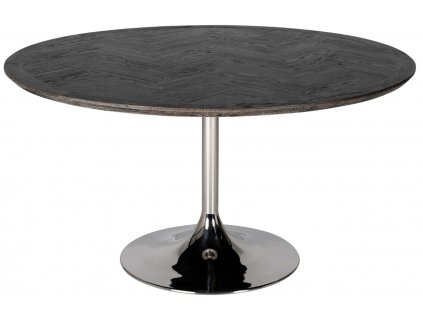 Fekete-ezüst tölgy étkezőasztal Richmond Blackbone 140 cm