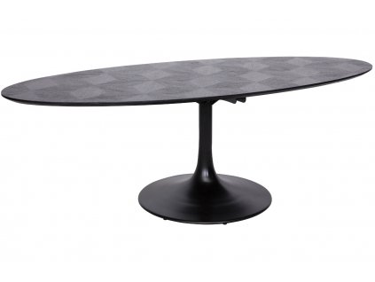 Fekete tölgy ovális étkezőasztal Richmond Blax 230 x 100