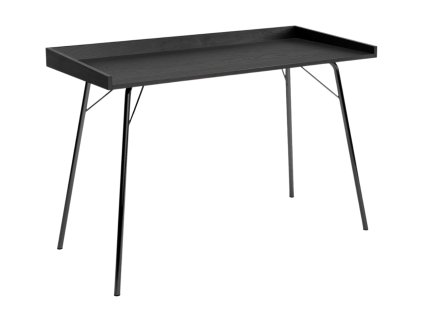 361562 3 cerny dubovy pracovni stul woodman rayburn s kovovou podnozi 115 x 52 cm