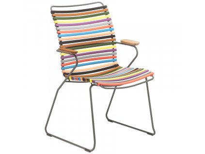 Tarka műanyag kerti szék HOUE Click II. karfákkal