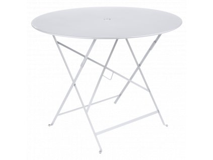 Fehér fém összecsukható asztal Fermob Bistro Ø 96 cm