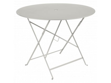 Világosszürke fém összecsukható asztal Fermob Bistro Ø 96 cm