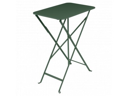Sötétzöld fém összecsukható asztal Fermob Bisztró 37 x 57 cm