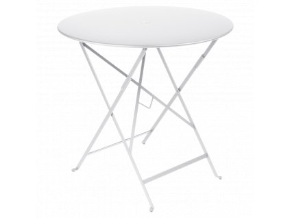 Fehér fém összecsukható asztal Fermob Bistro Ø 77 cm