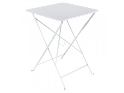 Fehér fém összecsukható asztal Fermob Bisztró 57 x 57 cm