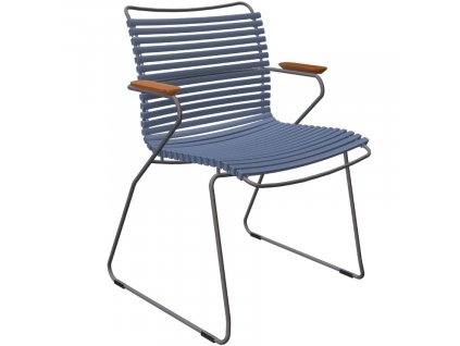 Kék műanyag kerti szék HOUE Click karfával