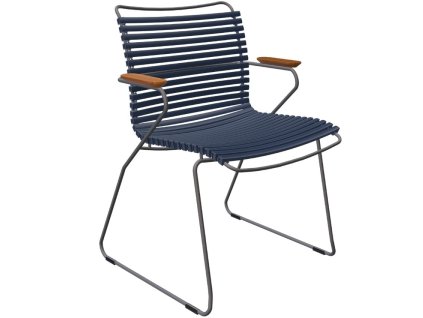 309210 tmave modra plastova zahradni zidle houe click s podruckami