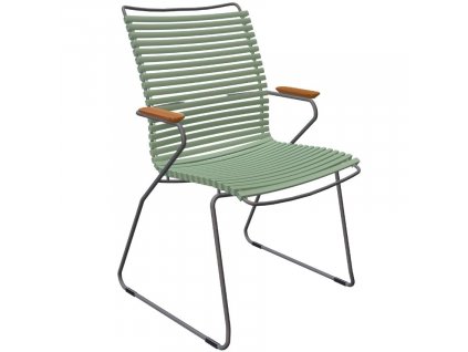 Világos zöld műanyag kerti szék HOUE Click II. karfákkal