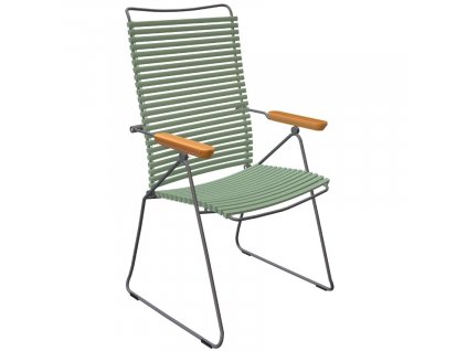 Világos zöld műanyag támlás kerti szék HOUE Click