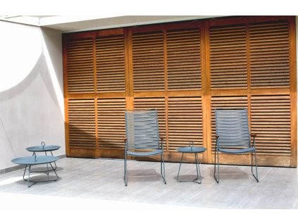 309279 tmave modra plastova polohovaci zahradni zidle houe click