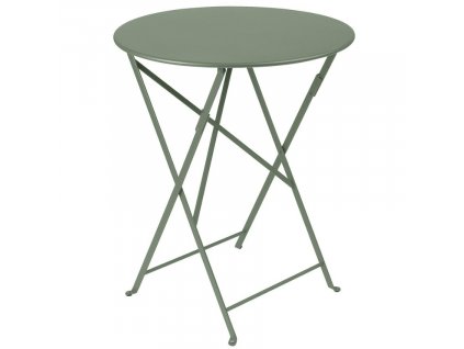 Kaktuszzöld fém összecsukható asztal Fermob Bistro Ø 60 cm