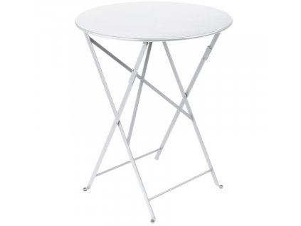 Fehér fém összecsukható asztal Fermob Bistro Ø 60 cm