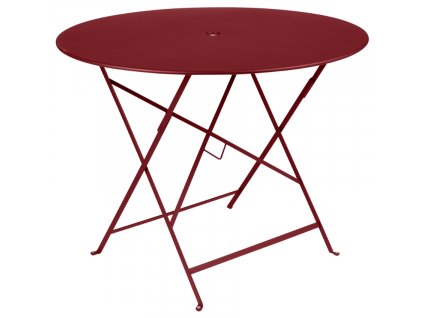 Piros fém összecsukható asztal Fermob Bistro Ø 96 cm