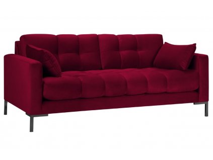 MICADONI MAMAIA piros bársony háromszemélyes kanapé 217 cm