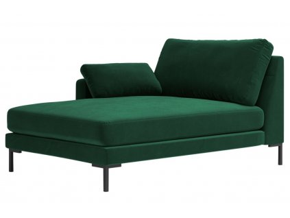 Zöld bársony fotel MICADONI JADE 160 cm, bal