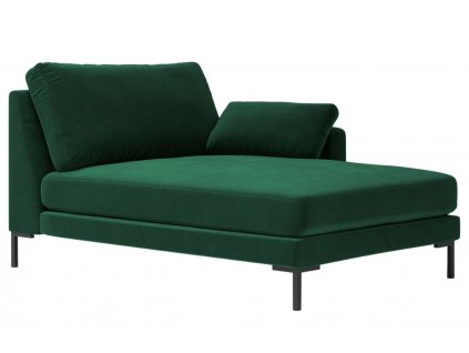 Zöld bársony fotel MICADONI JADE 160 cm, jobb