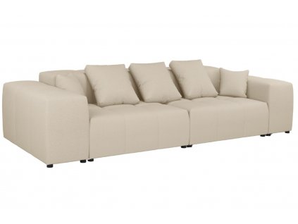 Bézs színű szövet moduláris háromszemélyes kanapé MICADONI MARGO 340 cm