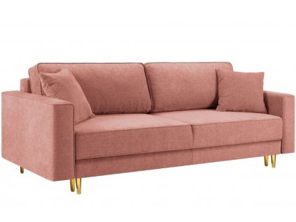 Rózsaszín szövet háromüléses kanapé Micadoni Dunas 233 cm
