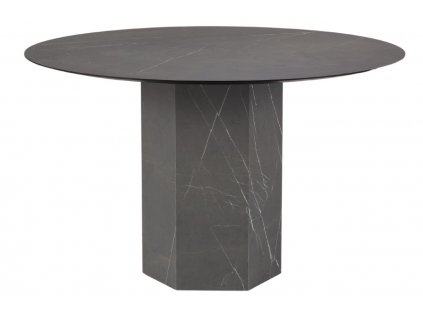 Fekete márvány étkezőasztal Micadoni Sahara 120 cm