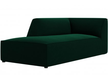Zöld bársony fotel MICADONI Ruby 181 cm, bal