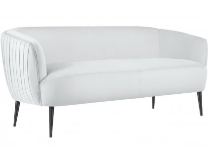 Fehér bársony kétüléses kanapé MICADONI Moss 179 cm