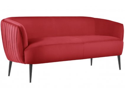 Vörös bársony kétüléses kanapé MICADONI Moss 179 cm