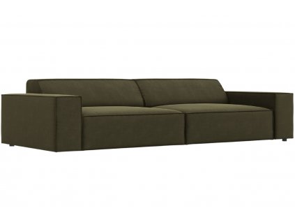 Zöld bársony háromszemélyes kanapé MICADONI Jodie 204 cm
