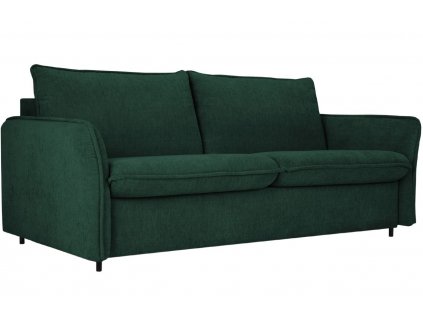 Zöld zseníliás kanapéágy MICADONI Dalida 186 cm