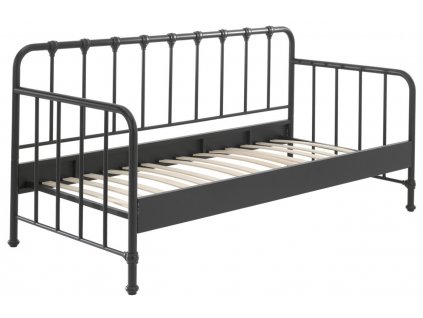 Fekete fém ágy Vipack Bronxx 90 x 200 cm