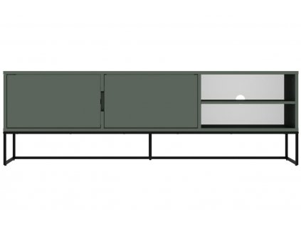 Mattzöld lakkozott TV asztal Tenzo Lipp 176 x 43 cm