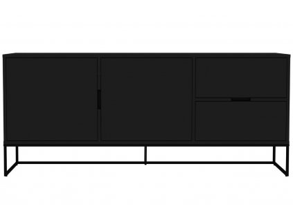 Matt fekete lakkozott komód Tenzo Lipp I. 176,5 x 43 cm