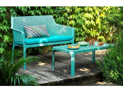 322503 tyrkysove modry latkovy podsedak na lavici net 105 5 x 53 5 cm