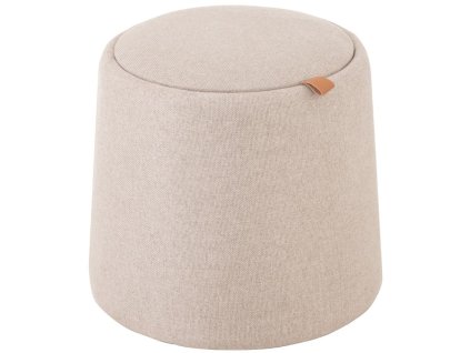 Bézs szövet puff J-line Venij 45 cm tárolóval