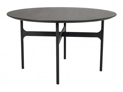 Fekete fa étkezőasztal ROWICO COLTON 135 cm