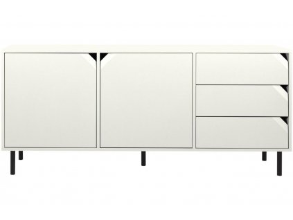 Matt fehér lakkozott komód Tenzo Sarok 176,5 x 43 cm