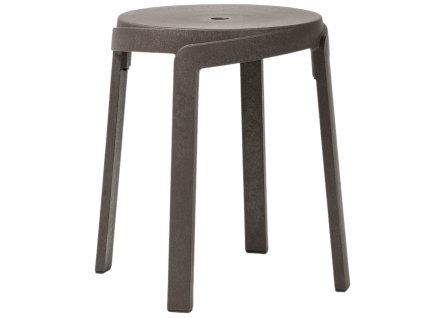 Barna műanyag kerti zsámoly Stack Mini 36,5 cm