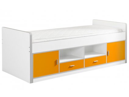Narancssárga ágy fiókokkal Vipack Bonny 90 x 200 cm