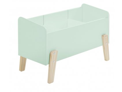 Menta zöldre festett tárolódoboz játékoknak Vipack Kiddy 39 x 80 cm