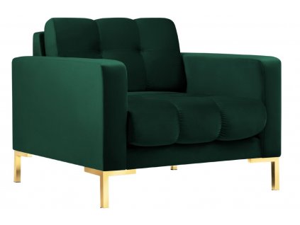 MICADONI Mamaia zöld bársony fotel arany alappal