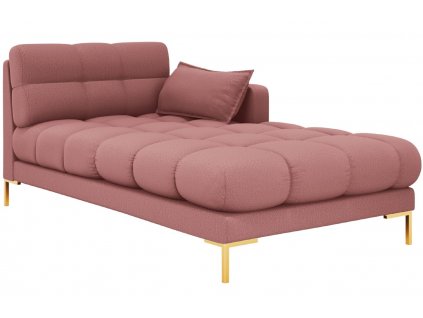 MICADONI Mamaia rózsaszín szövet fotel 185 cm, arany alappal, eredeti