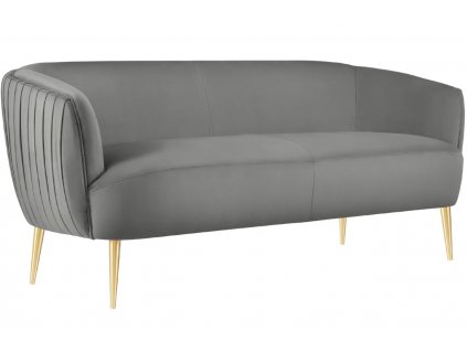 MICADONI Moss szürke bársony kétüléses kanapé 179 cm, arany alappal